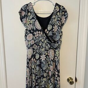 LOFT Floral Midi Dress